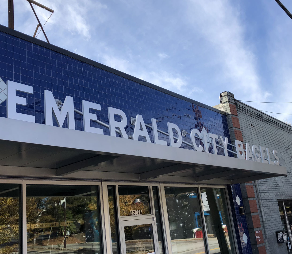 Emerald City Bagels store signage